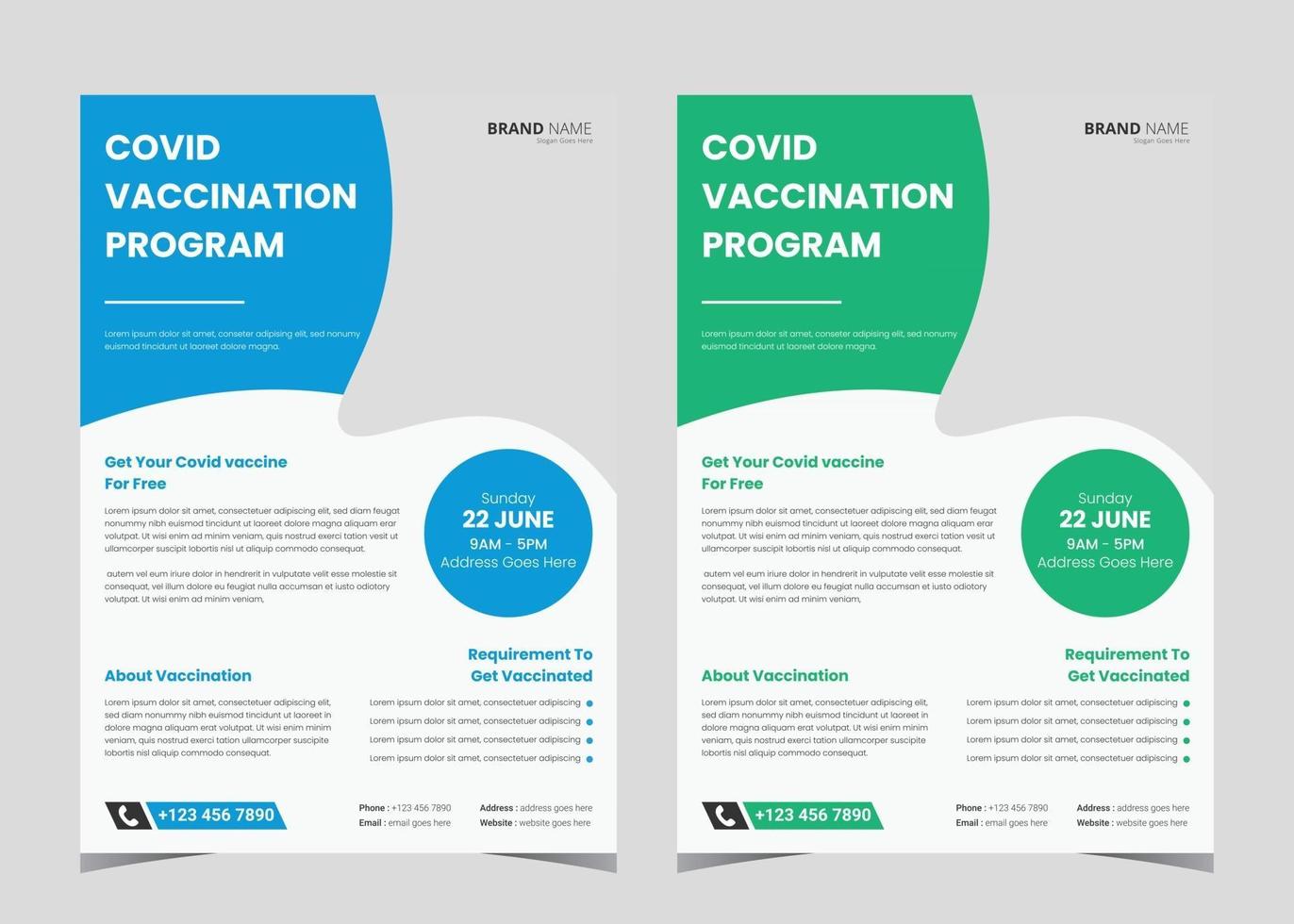 vaccination flygblad mall. vaccinationsklinikens flygblad. vaccin broschyr mall. covid vaccinationsblad vektor