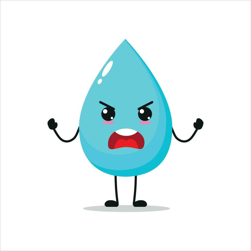 wütend Wasser fallen Stand im Vorderseite seine Freund. aqua Aktivität Vektor Illustration eben Design.