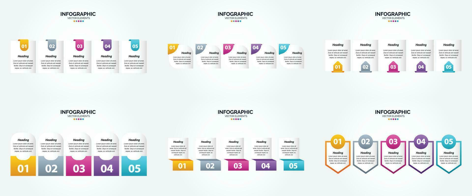 flaches Designset der Vektorillustrations-Infografiken für Werbebroschürenflieger und -zeitschrift vektor