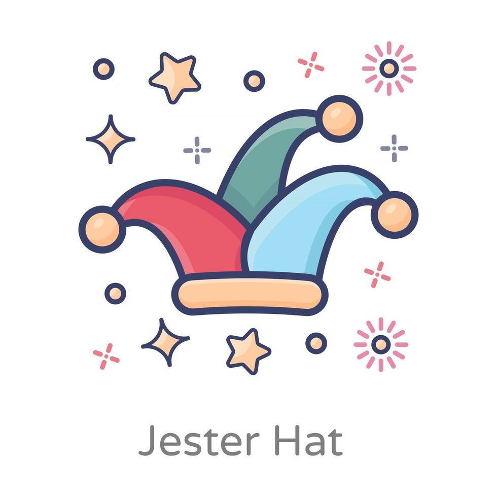 jester hatt mode vektor