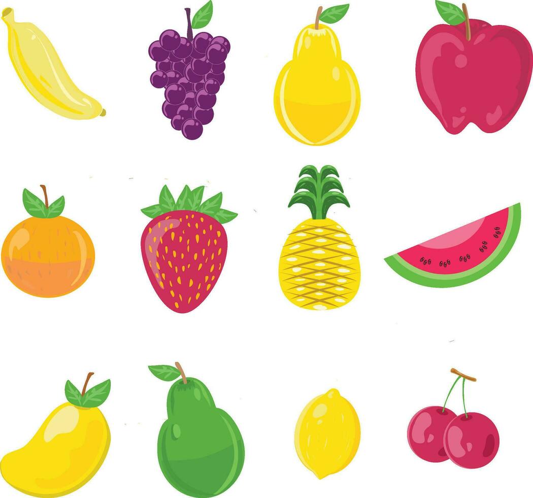 Gemüse und Früchte Vektoren Pack
