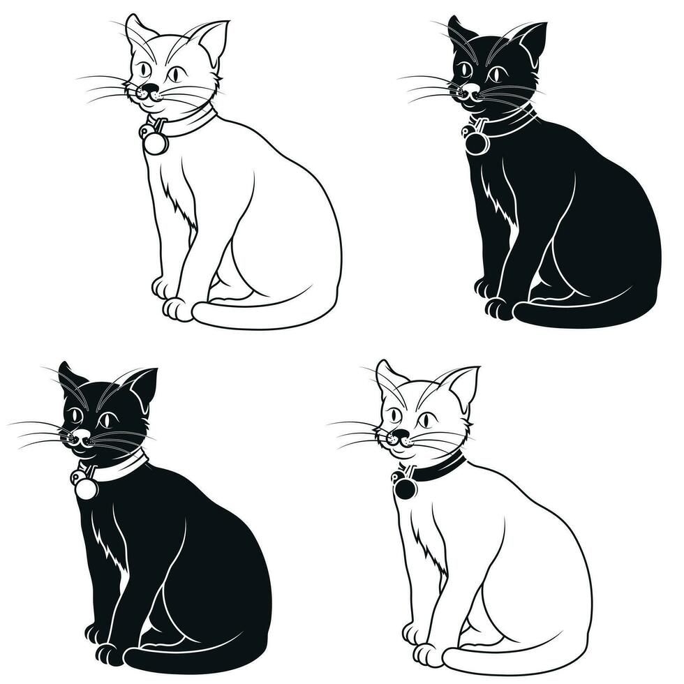 tecknad serie katt vektor design