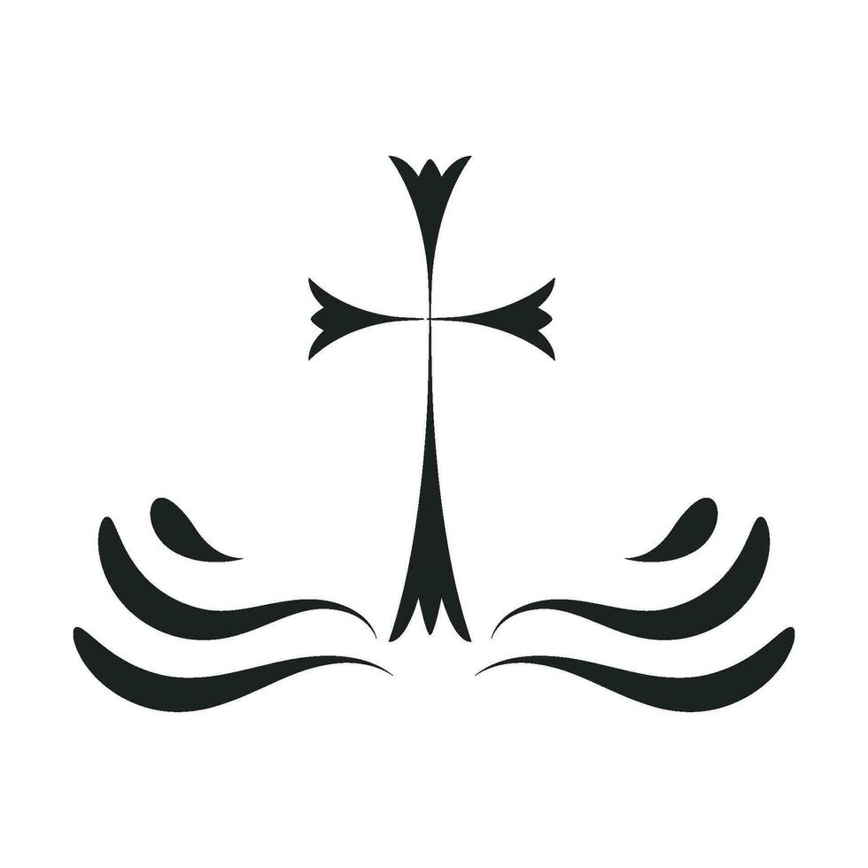 Christian Symbol Design zum drucken oder verwenden wie Poster, Karte, Flyer, Aufkleber, tätowieren oder t Hemd vektor