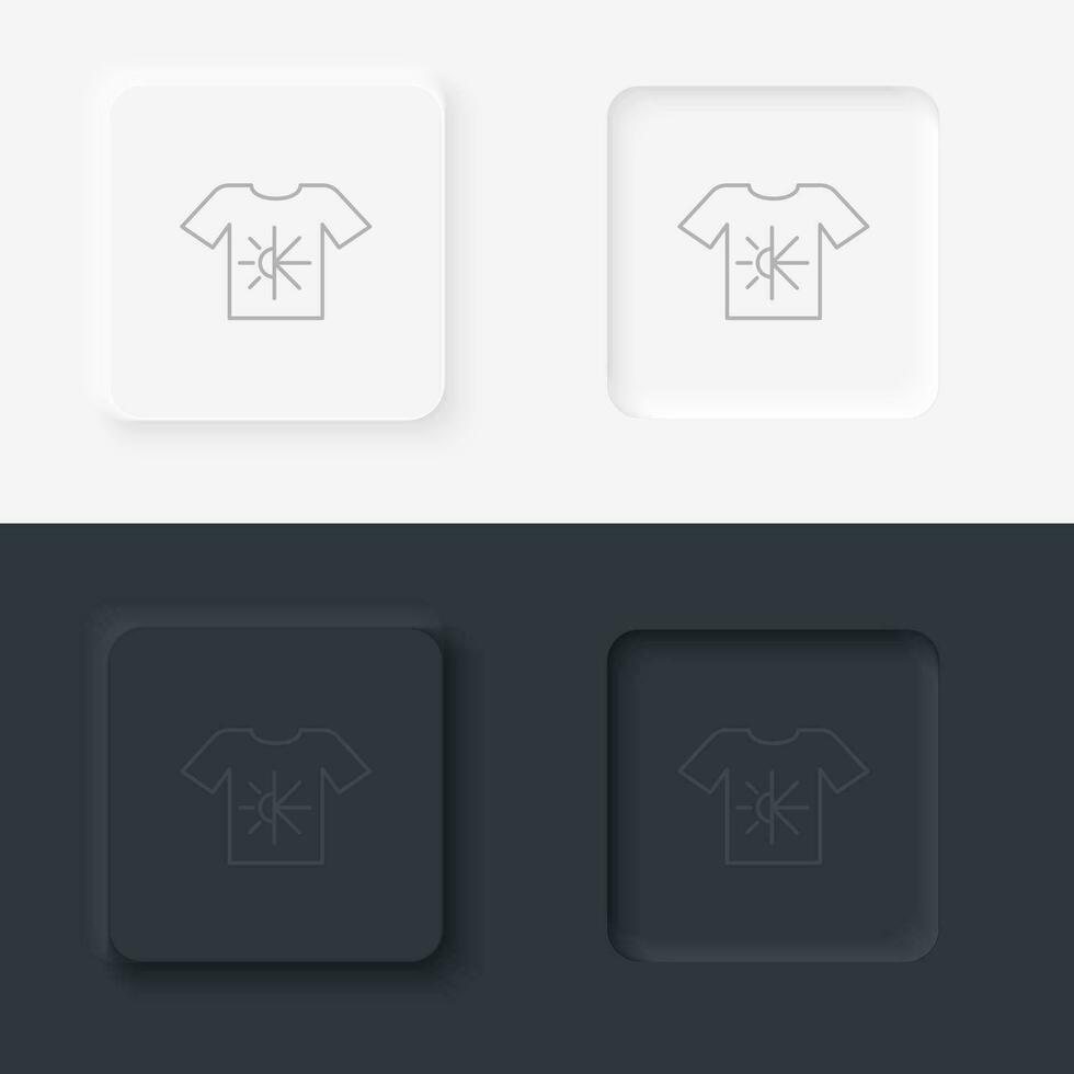 bomull kläder, tröja, neumorf stil knapp vektor