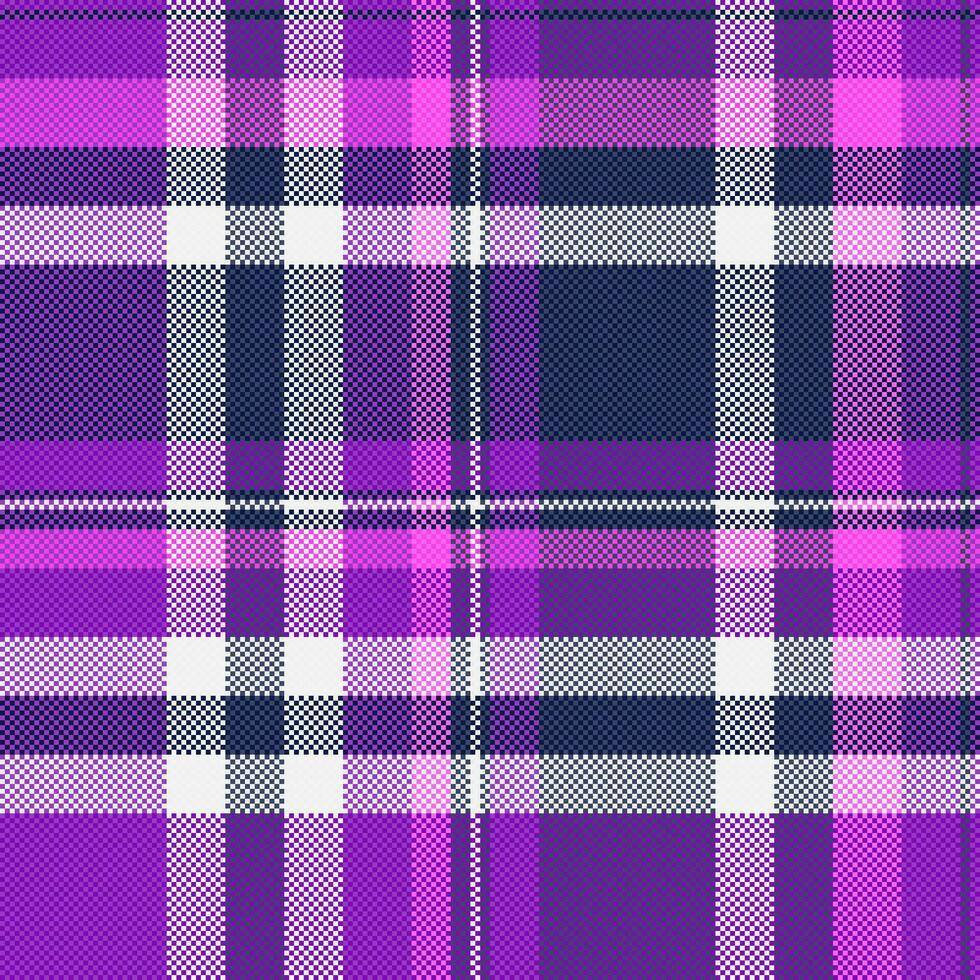 prüfen Textur Textil- von Muster Hintergrund Plaid mit ein Tartan Vektor nahtlos Stoff.