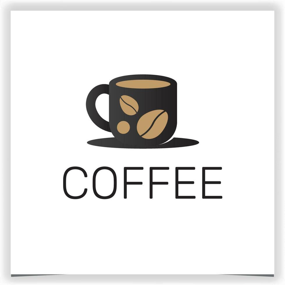kaffe kopp logotyp premie elegant mall vektor eps 10