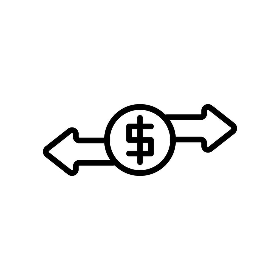 Wirtschaft Geld Transfer Zeichen Symbol Vektor