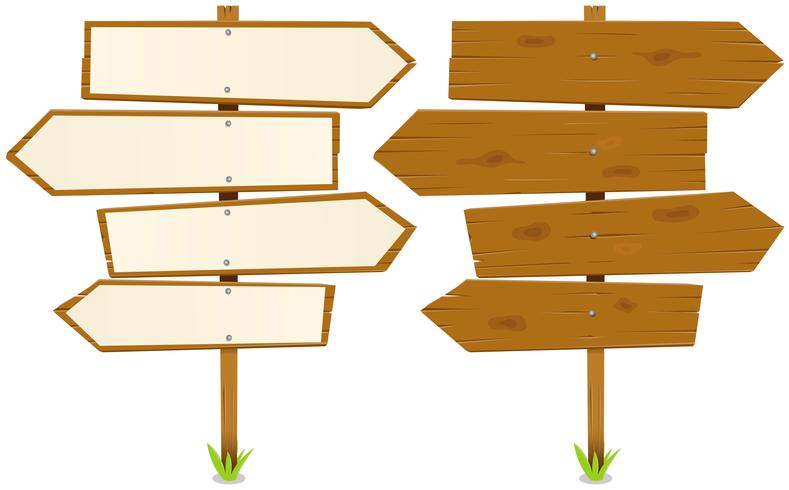 Pfeile Holzschild vektor