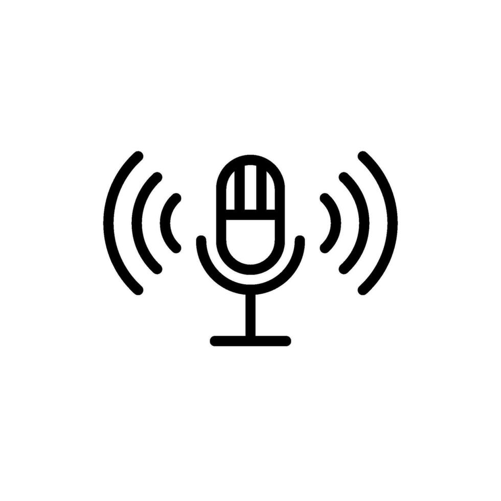 kommunikation mic tecken symbol vektor