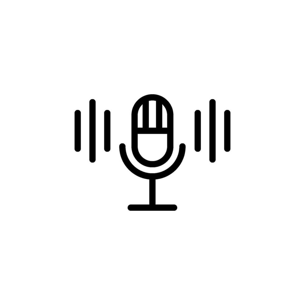 kommunikation mic tecken symbol vektor