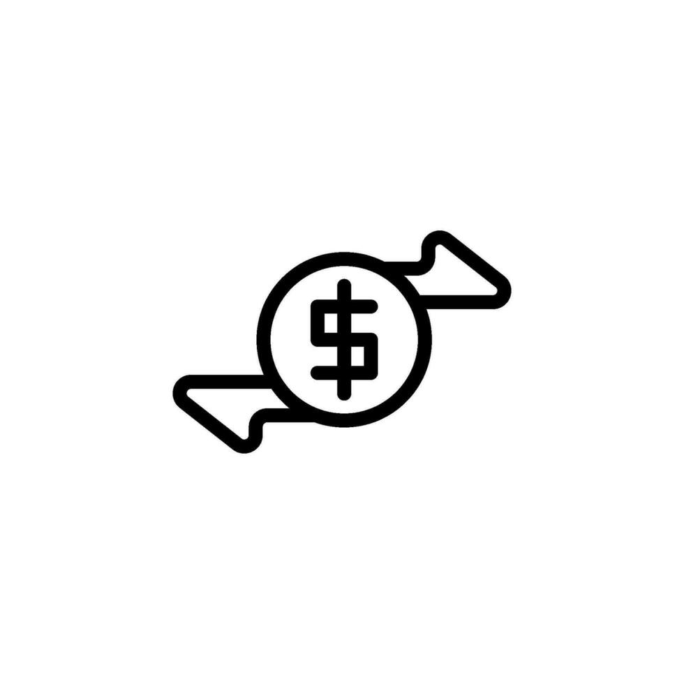 ekonomi pengar överföra tecken symbol vektor