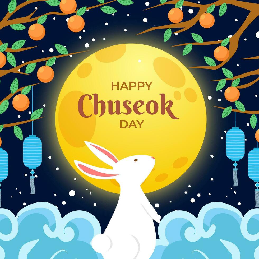 Happy Chuseok Tag Hintergrund vektor