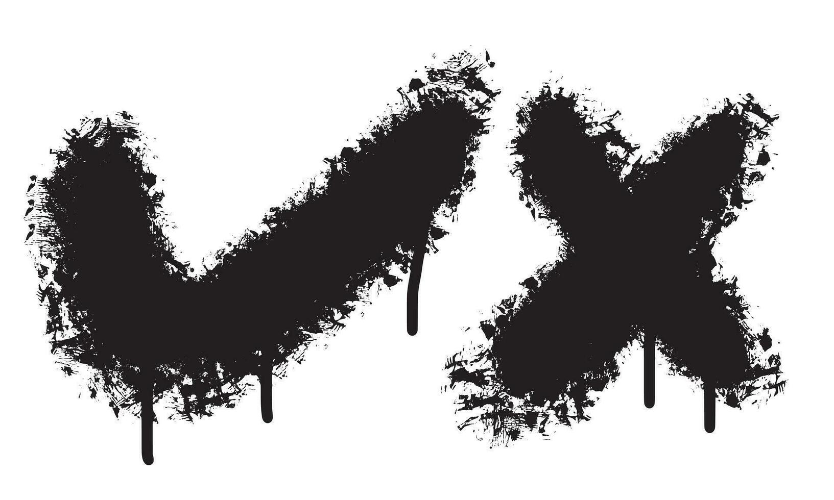 graffiti kolla upp mark sprutas i svart över vit.vektor illustration. vektor