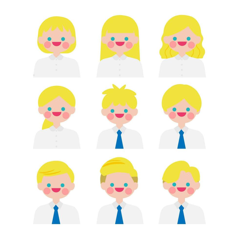tecknad serie företag person profil bild 3 vektor