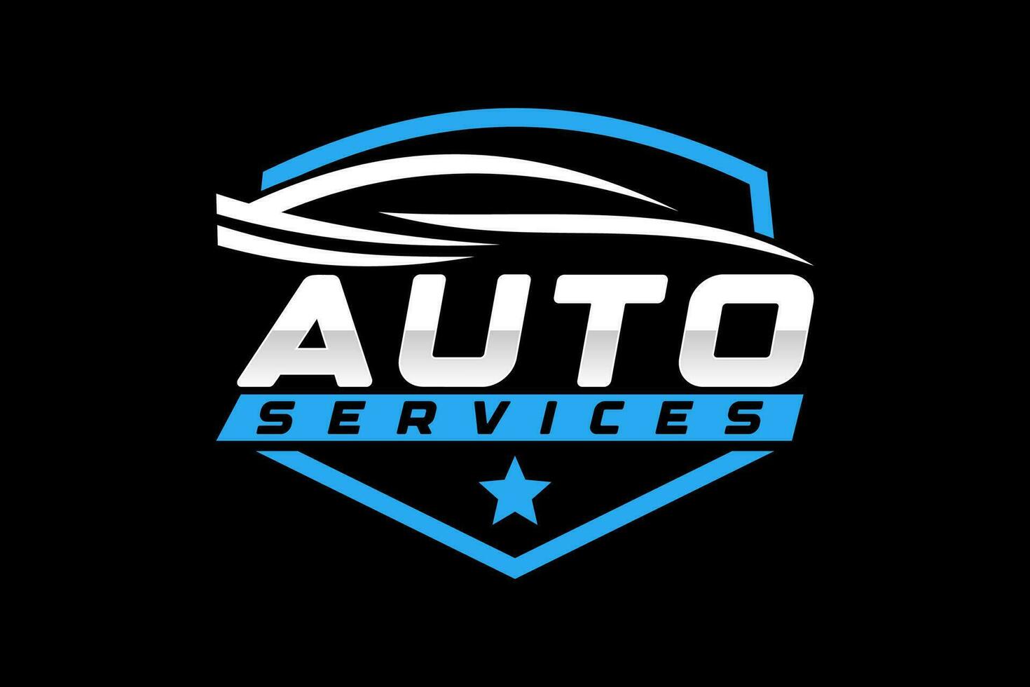 Auto Stil Auto Logo Design mit Konzept Sport Fahrzeug Symbol Silhouette vektor