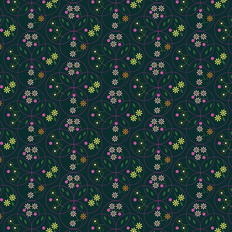 abstrakt blommig mandala mönster bakgrund vektor