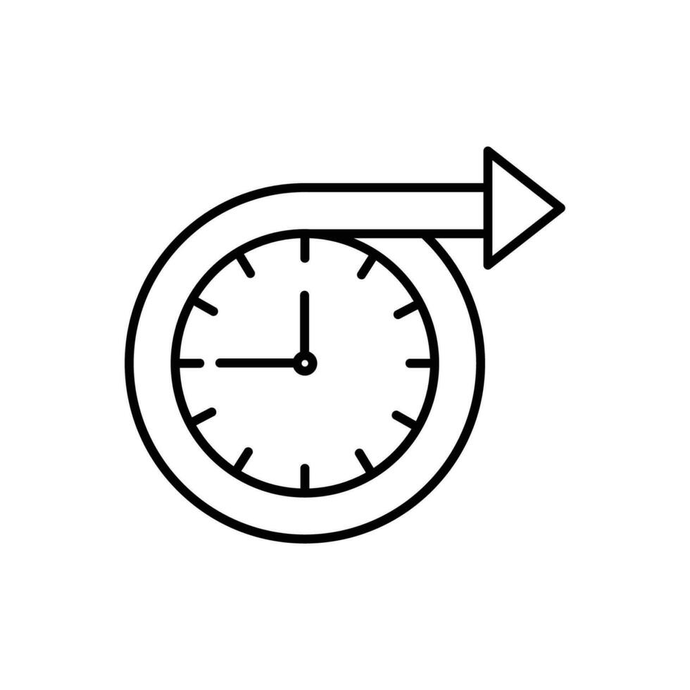 lange Begriff Symbol. Uhr unterzeichnen. Vektor Illustration