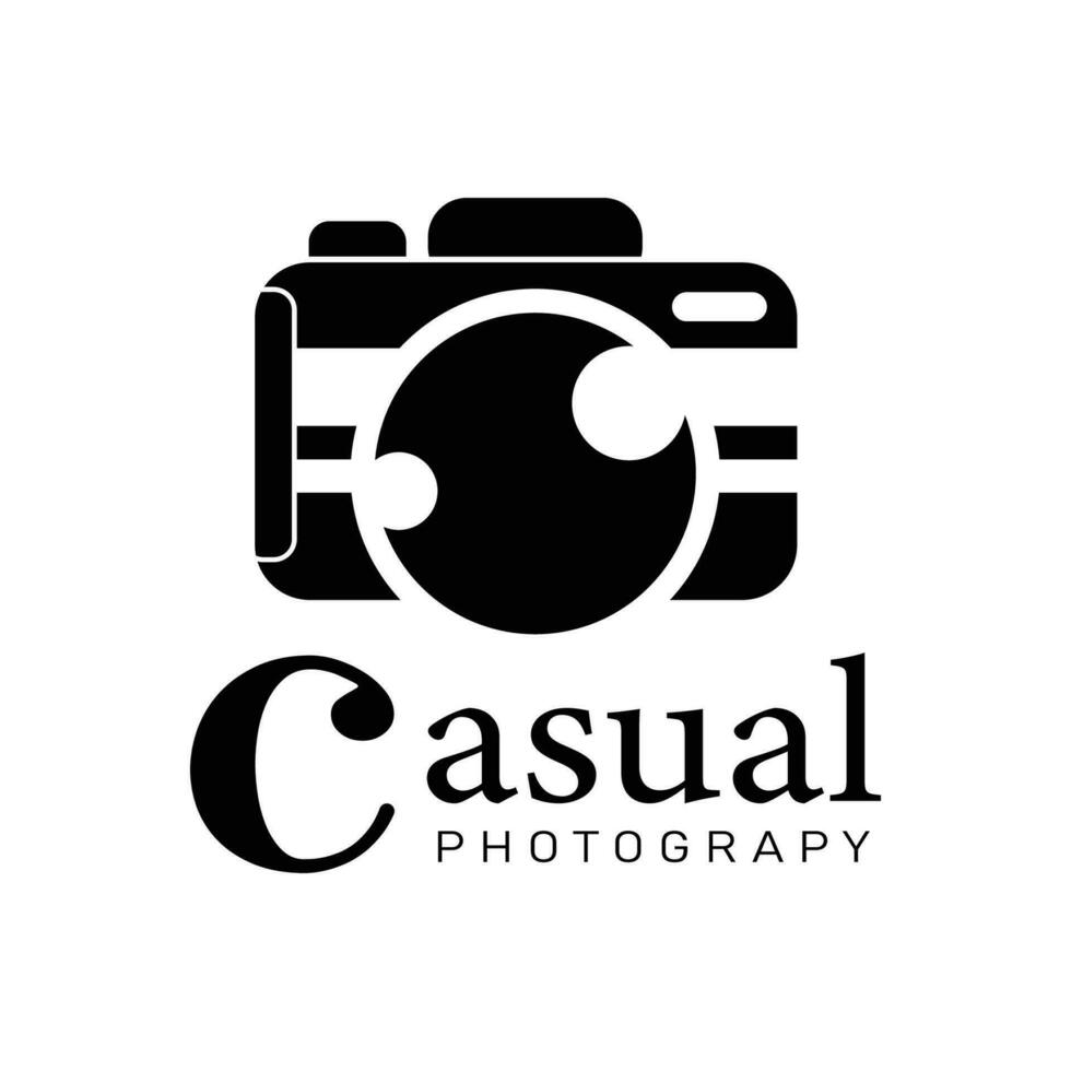 tillfällig kamera fotografi logotyp ikon vektor mall