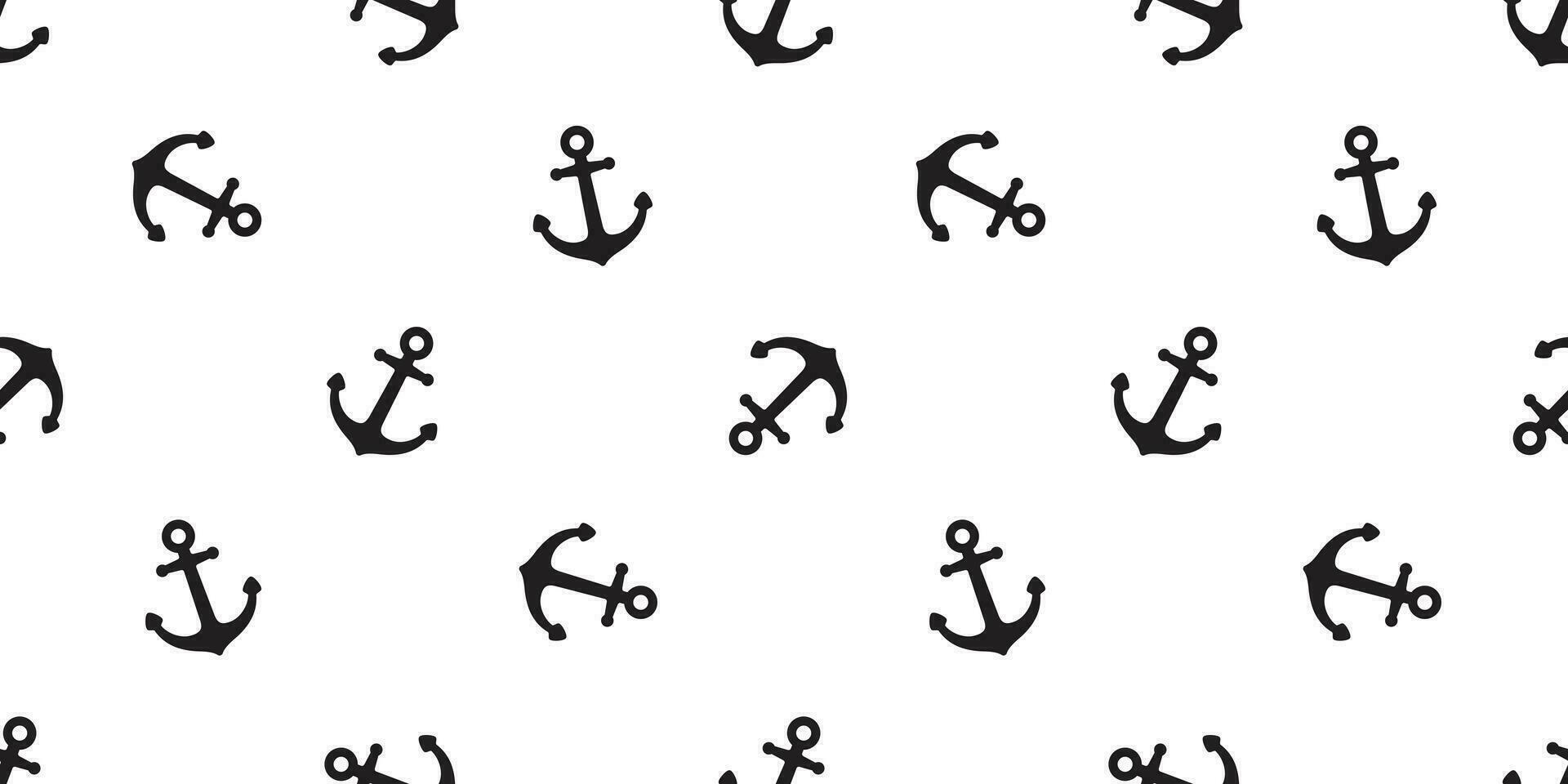 Anker nahtlos Muster Vektor Boot Pirat Helm maritim nautisch Ozean Meer wiederholen Hintergrund Fliese Hintergrund Schal isoliert Weiß