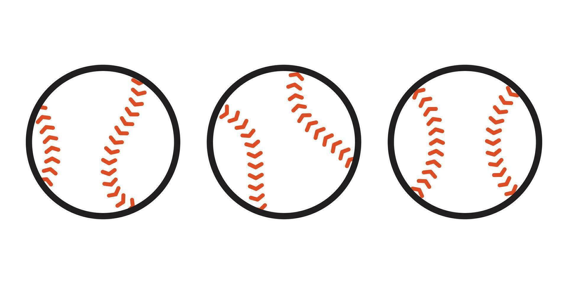 Baseball Ball Symbol Vektor Sport Symbol Illustration Karikatur