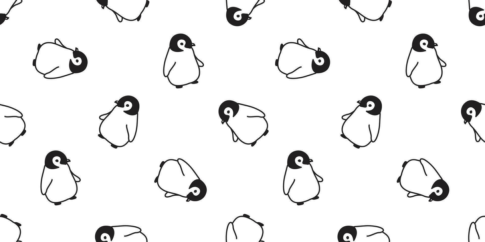 Pinguin nahtlos Muster Vektor Karikatur Fisch Lachs Vogel Fliese Hintergrund wiederholen Hintergrund Schal isoliert Illustration