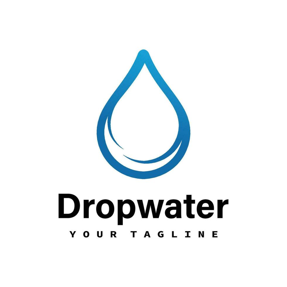 kreativ fallen Wasser Konzept Logo Design Vorlage vektor