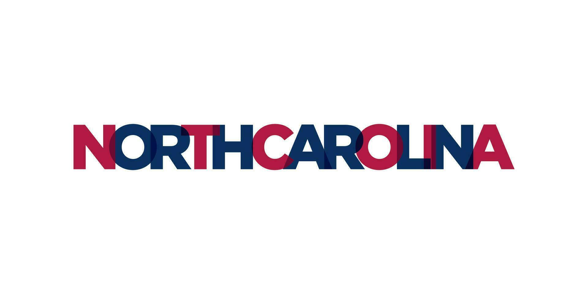 Norden Carolina, USA Typografie Slogan Design. Amerika Logo mit Grafik Stadt Beschriftung zum drucken und Netz. vektor