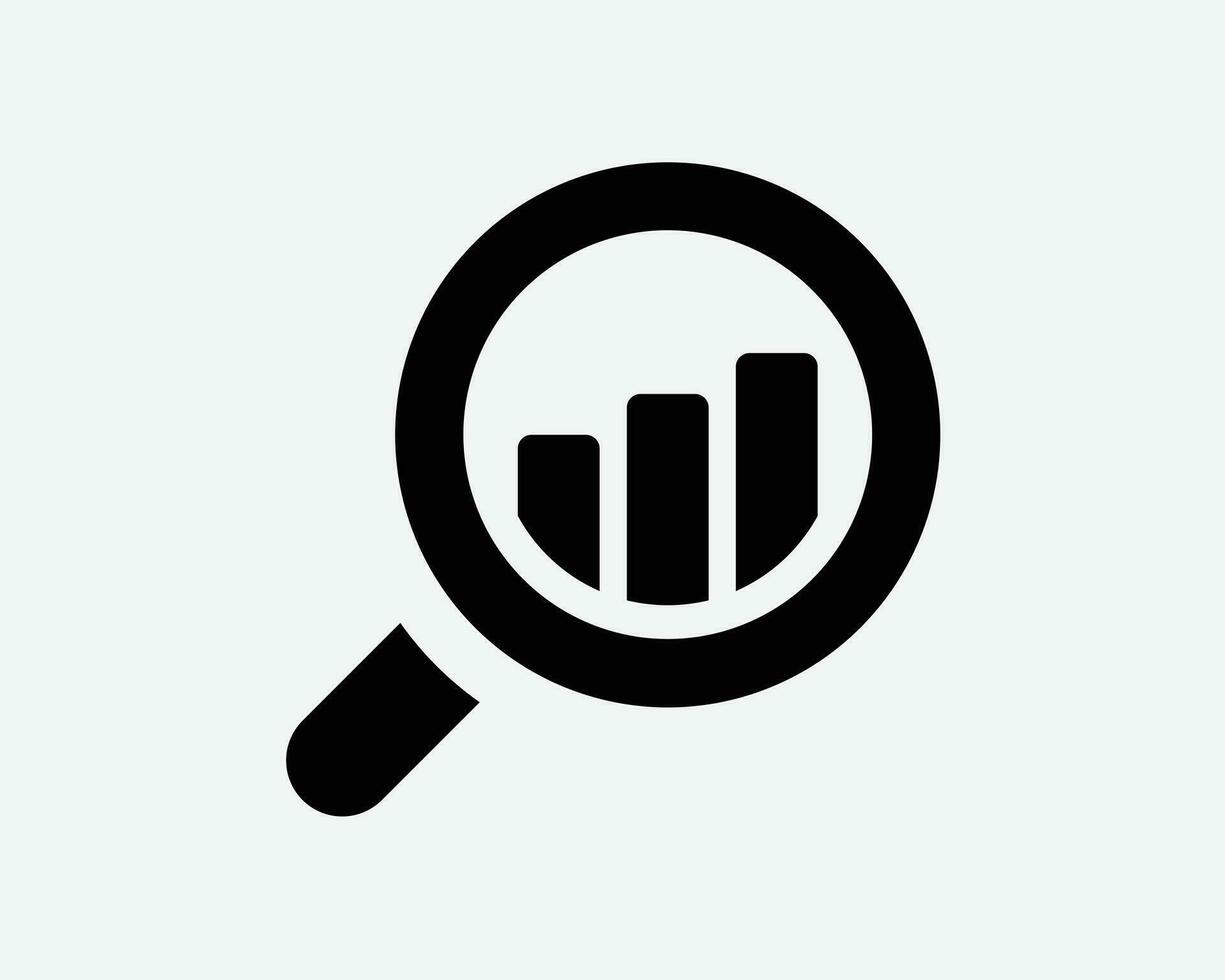 data analys ikon. företag finansiera forskning bar Diagram marknadsföring tillväxt vinst försäljning tecken symbol svart konstverk grafisk illustration ClipArt eps vektor