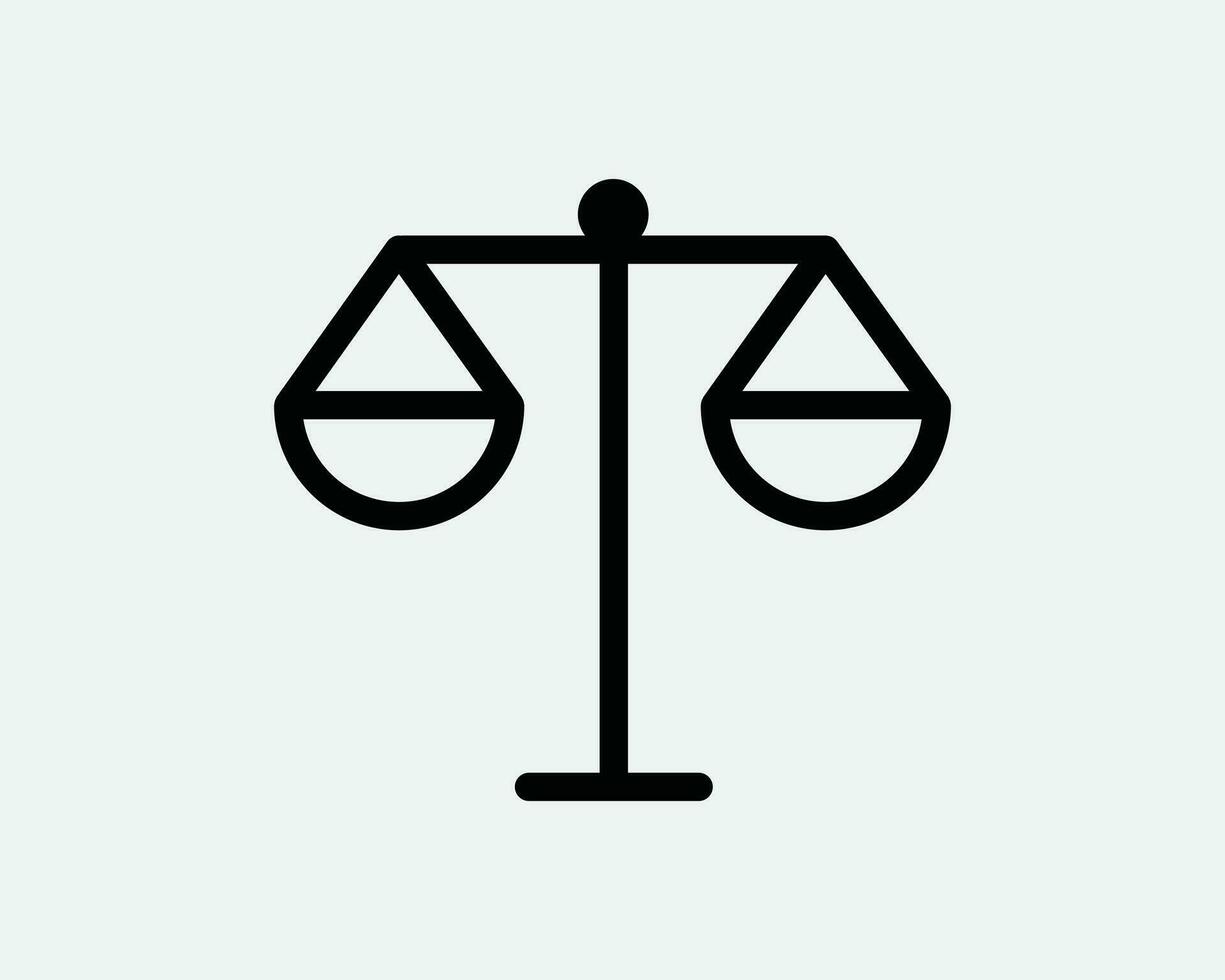 Ethik Gleichberechtigung gleich Rahmen Balance Gerechtigkeit Gesetz legal Integrität schwarz und Weiß Symbol Zeichen Symbol Vektor Kunstwerk Clip Art Illustration