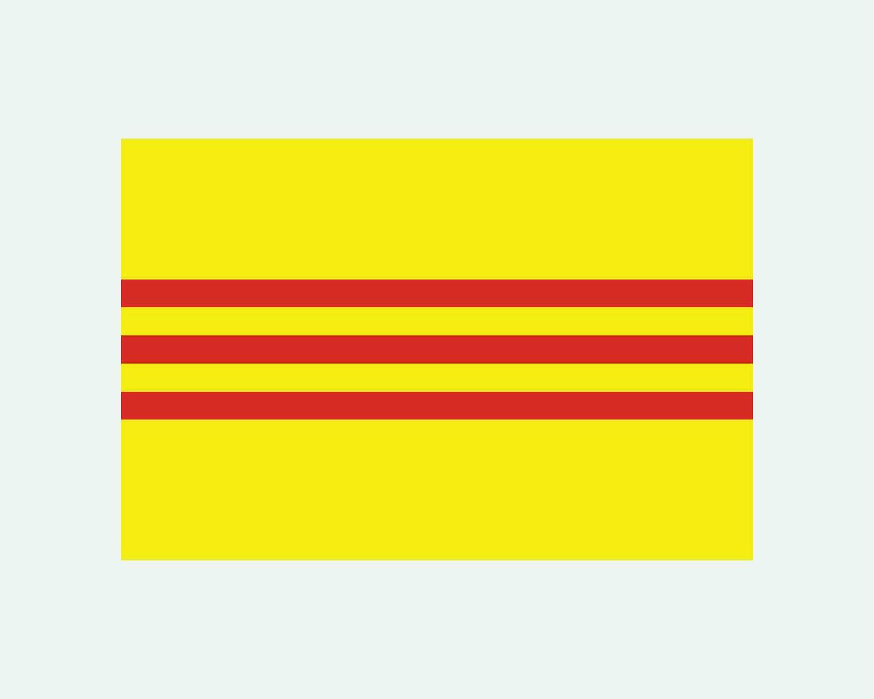 Süd Vietnam Flagge. Süd Vietnamesisch National Nation Land Banner Symbol Zeichen Symbol. Gelb rot Kunstwerk Illustration Grafik Clip Art eps Vektor