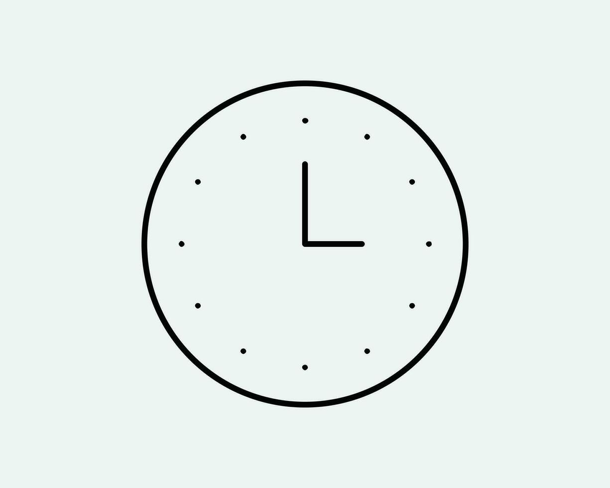 klocka ikon. tid timme minut analog Kolla på timer stoppur larm påminnelse. svart vit tecken symbol illustration konstverk grafisk ClipArt eps vektor