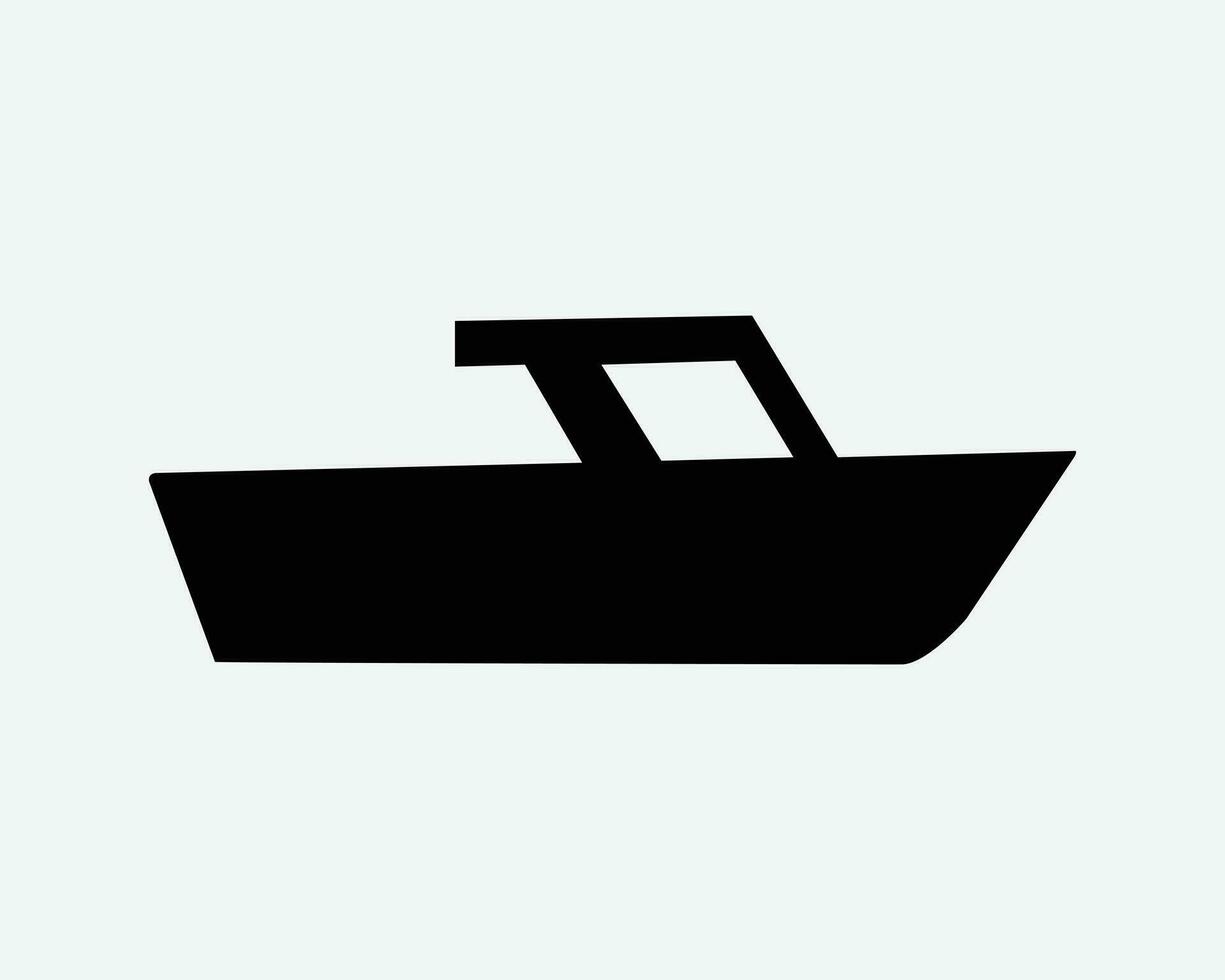 båt ikon. fartyg Yacht kryssning hav fartyg hastighet snabb motorbåt motor motorbåt sjö- hav tecken symbol svart konstverk grafisk illustration ClipArt eps vektor