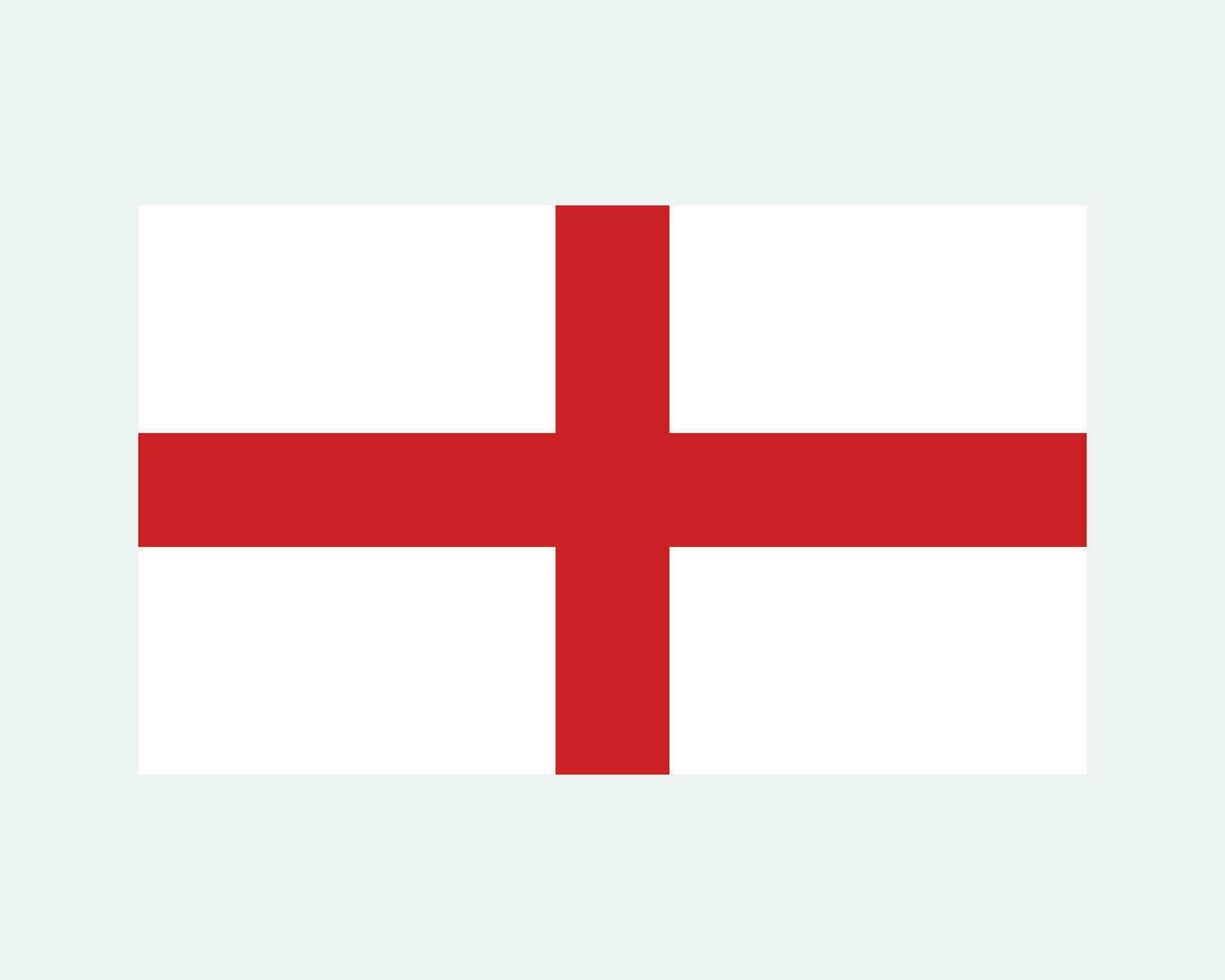England Flagge. Englisch National Nation Land Banner Symbol Zeichen Symbol. Vereinigtes Königreich vereinigt Königreich rot Weiß st Heilige Georges Kreuz Illustration Clip Art Vektor