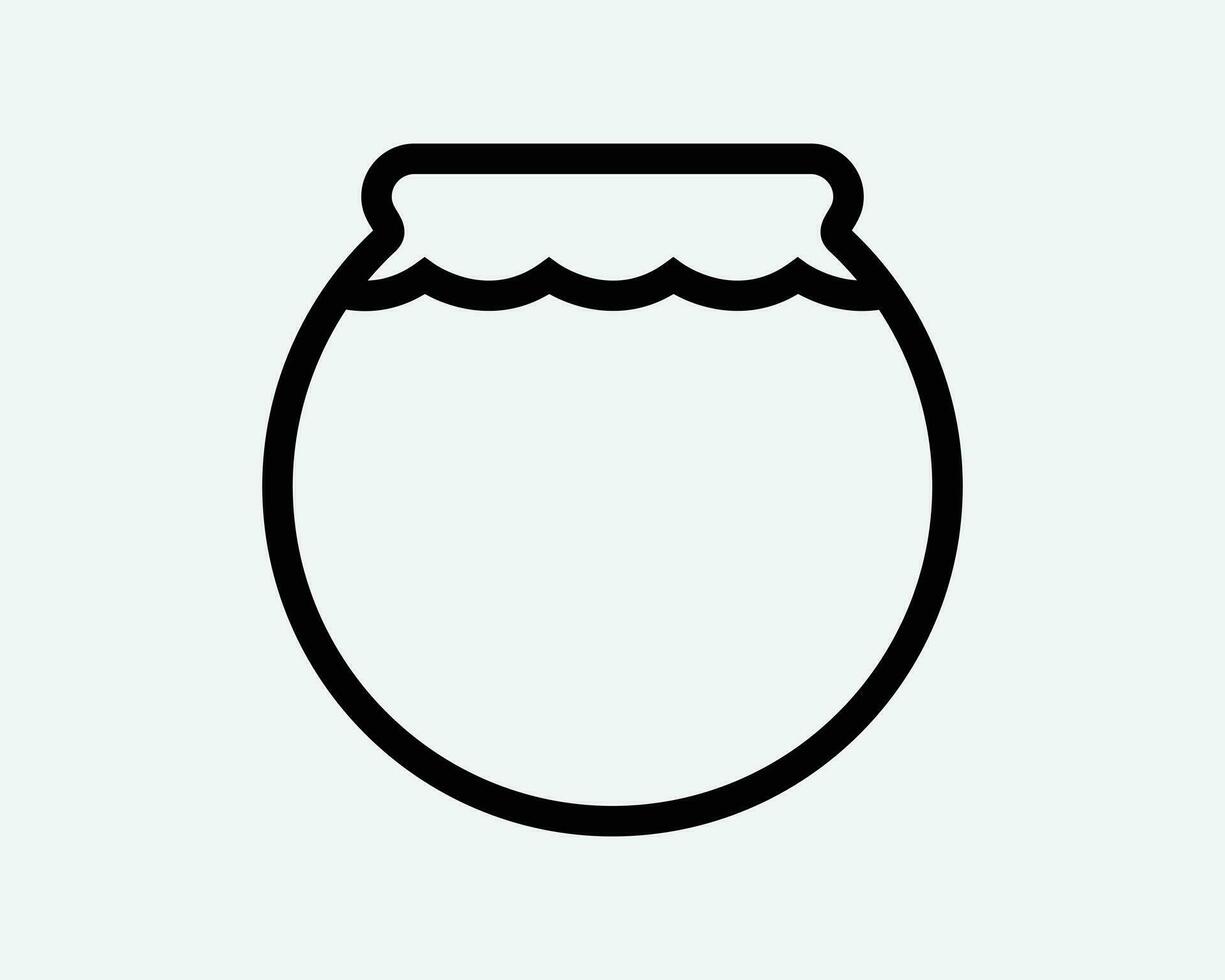 honung pott ikon. mat flytande sås sylt bevara murare burk runda glas behållare form tecken symbol svart konstverk grafisk illustration ClipArt eps vektor
