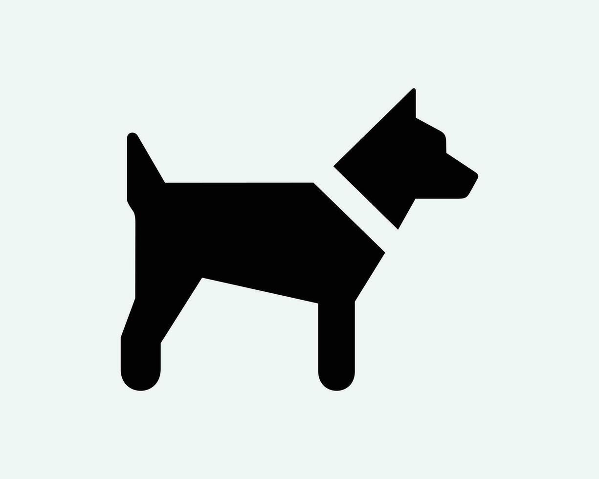 Hund Symbol Hündchen Haustier Tier süß Eckzahn Seite Aussicht Welpe Hündchen schwarz Weiß Silhouette Symbol Zeichen Grafik Clip Art Kunstwerk Illustration Piktogramm Vektor