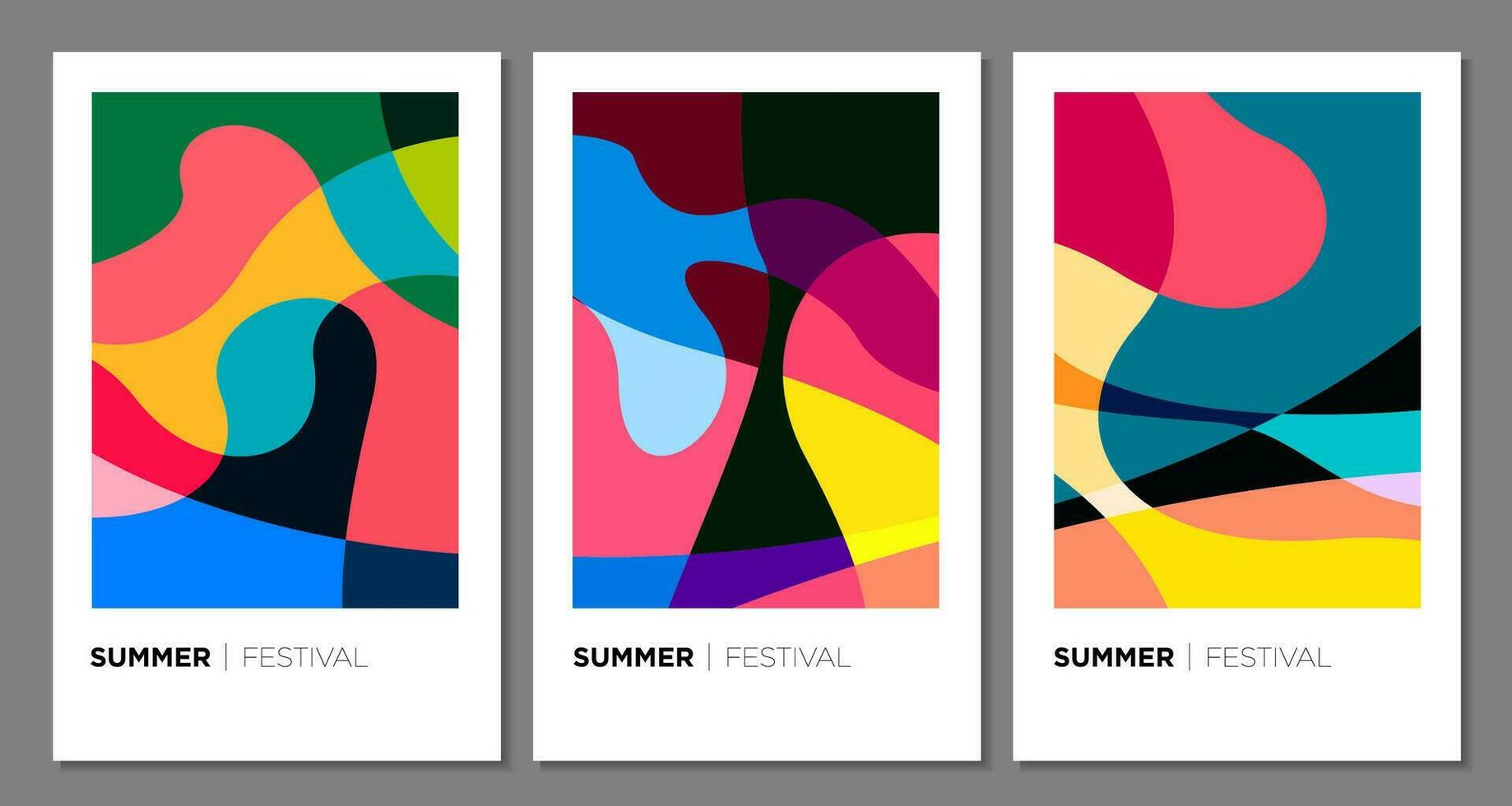 Vektor bunt abstrakt Hintergrund zum Sommer- Festival 2023