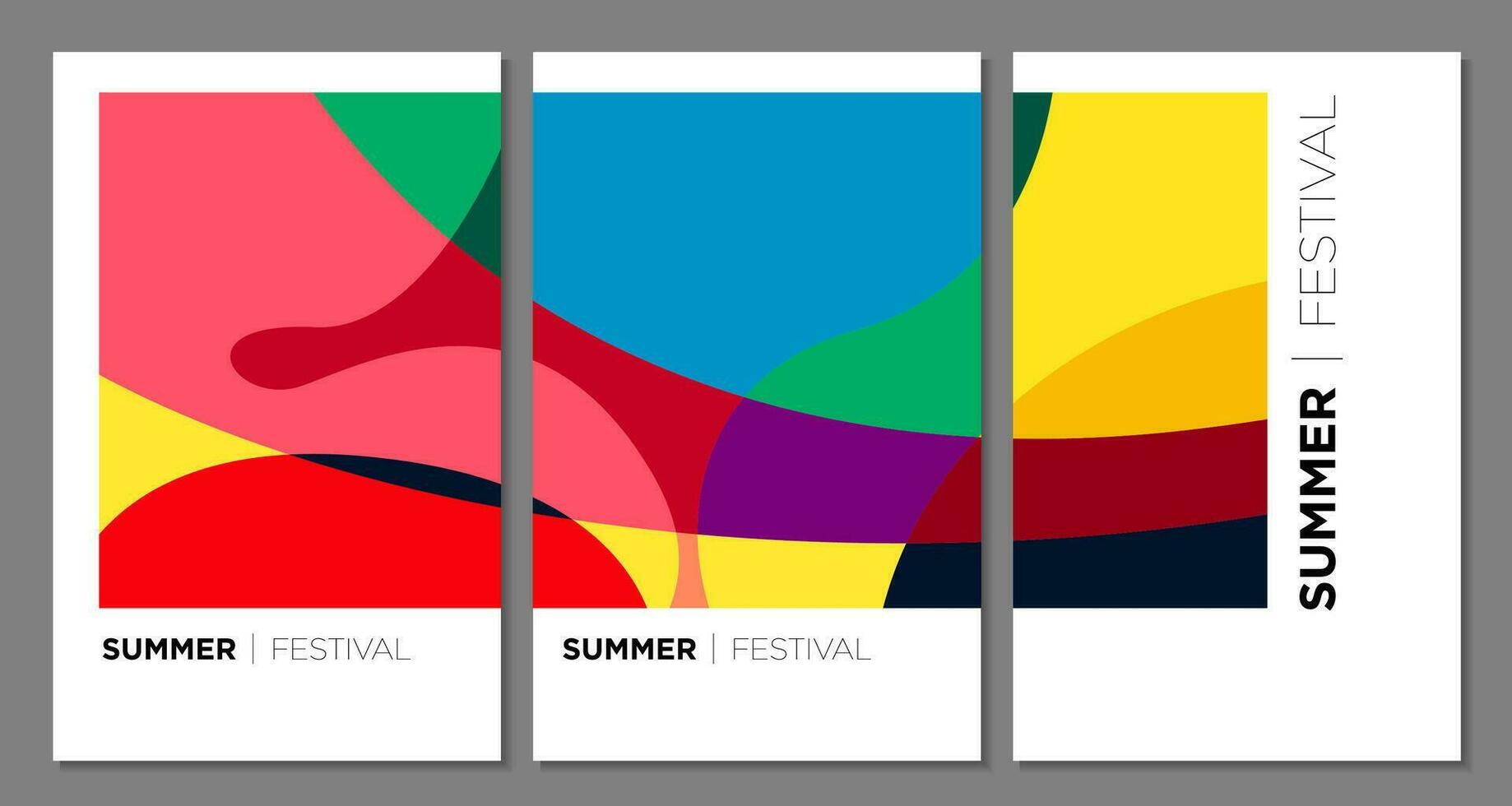 vektor färgrik abstrakt bakgrund för sommar festival 2023