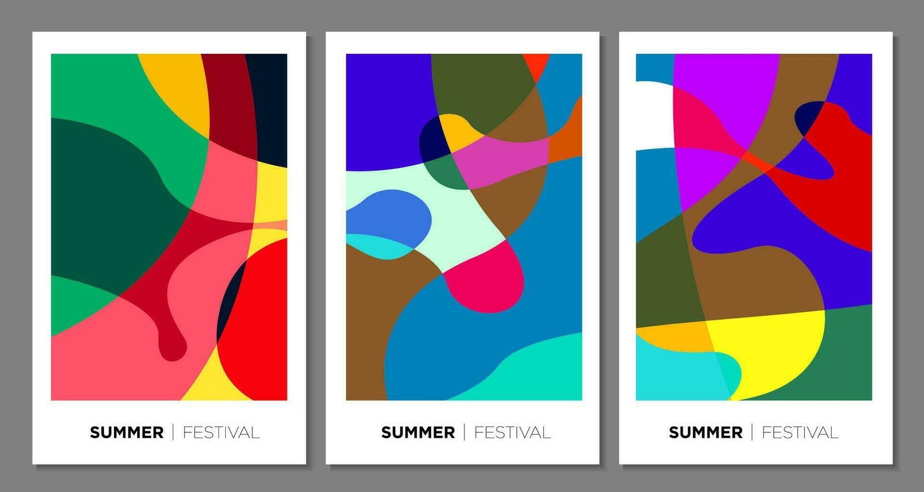 Vektor bunt abstrakt Hintergrund zum Sommer- Festival 2023