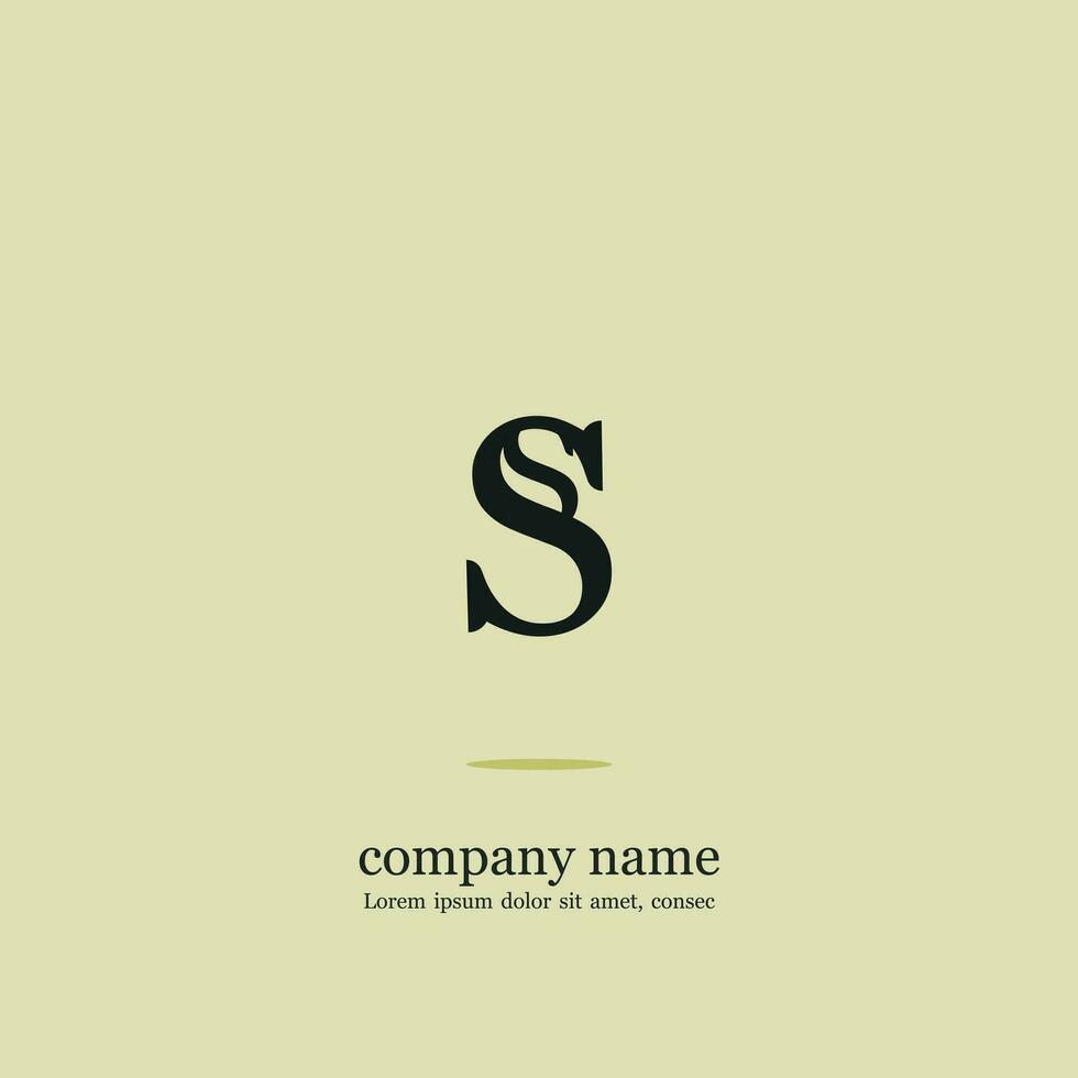 logotyp ikon design brev dubbel- s Färg kombination Marin lyx blå enkel elegant trogen modern för stor företag eps 10 vektor