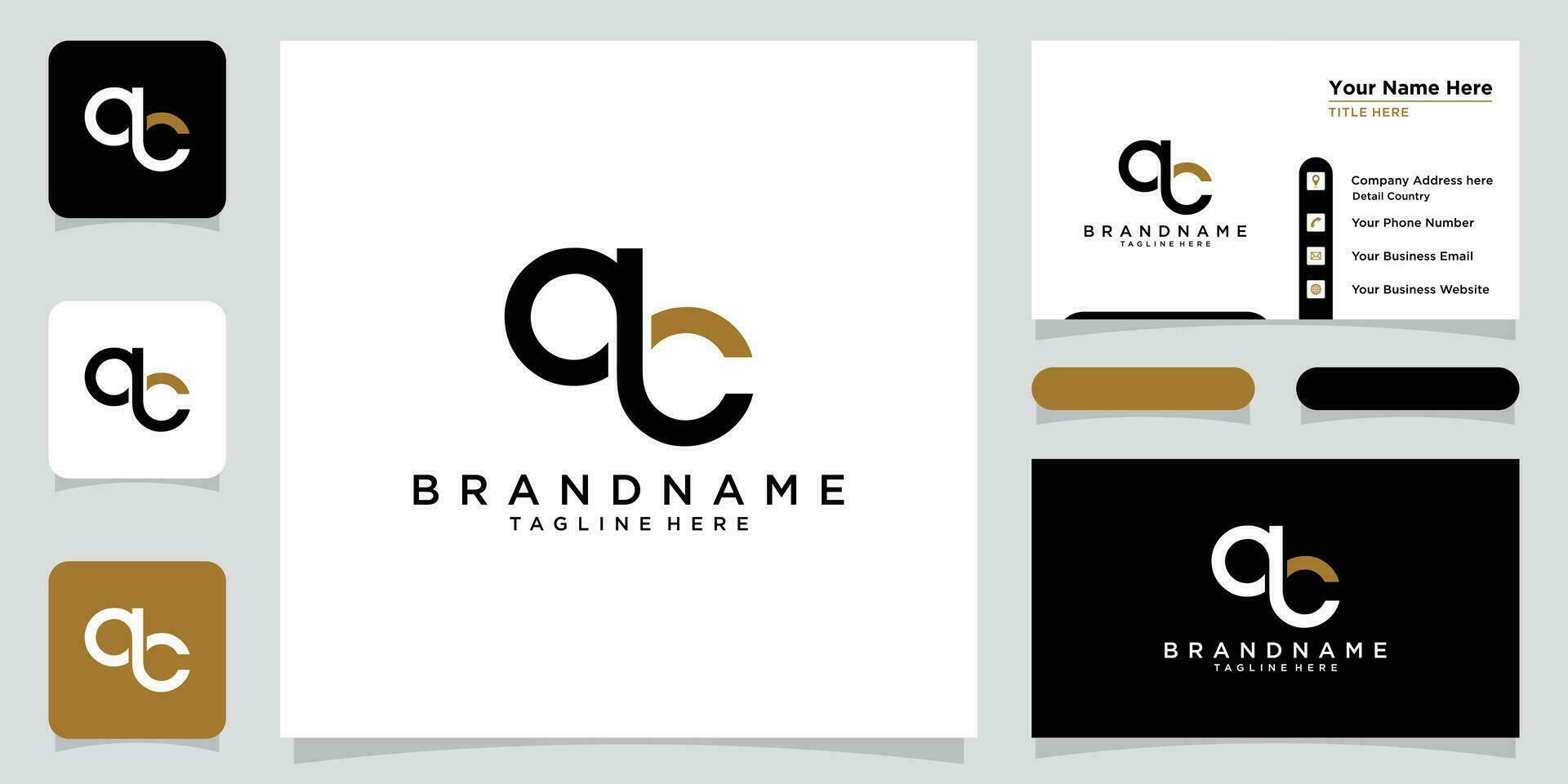 ac oder ca. Brief Logo Design Vorlage Vektor mit Geschäft Karte Design Prämie Vektor
