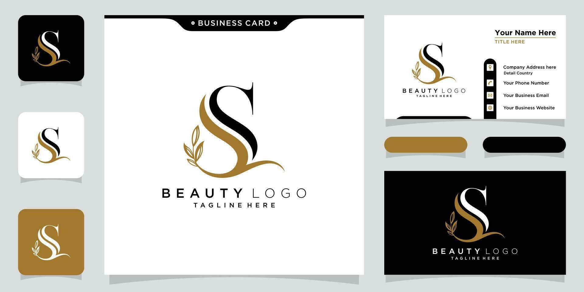 Initiale s Brief Logo Design Vektor Vorlage. Kalligraphie Brief s Logo Design