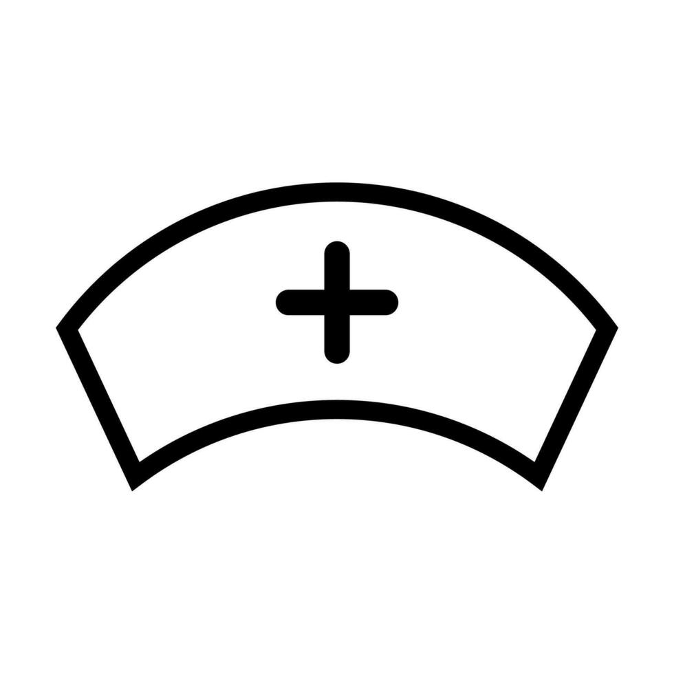 Krankenschwester Hut Vektor Symbol medizinisch Konzept zum Grafik Design, Logo, Netz Grundstück, Sozial Medien, Handy, Mobiltelefon Anwendung, ui Illustration.
