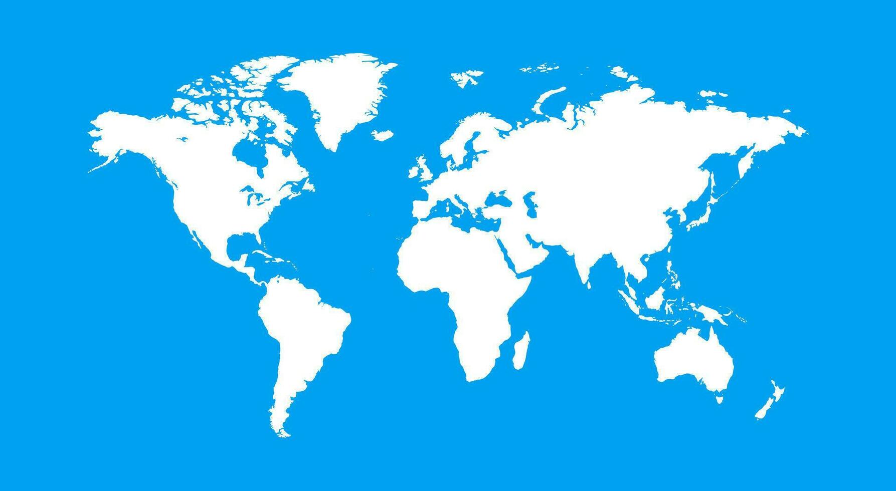 värld Karta blå vit geografi vektor illustration