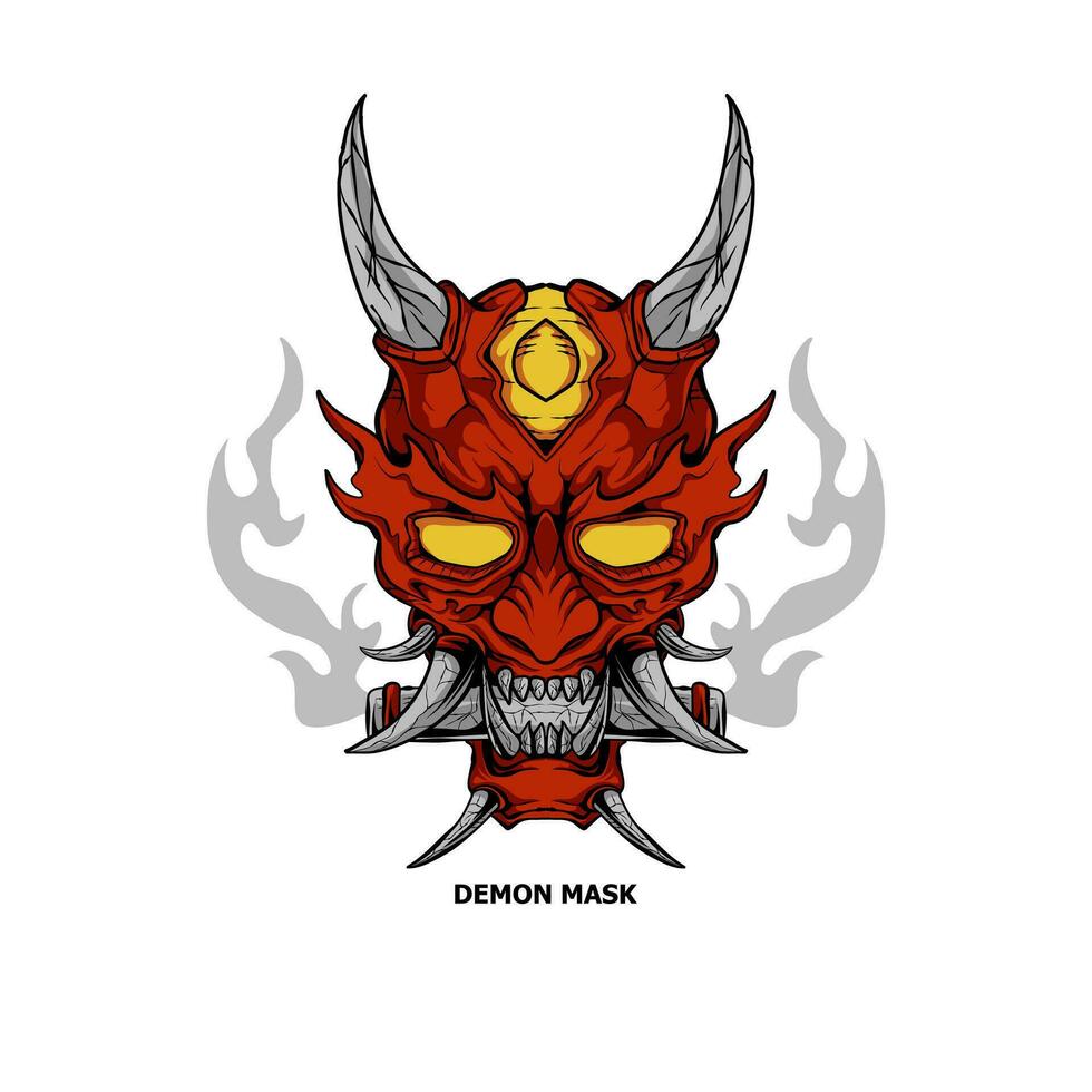 demon mask vektor illustration från japan