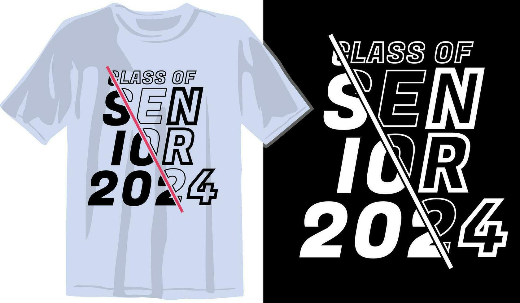 Senior Klasse Gruß, Einladung Karte. Text zum Abschluss Design, Glückwunsch Fall, T-Shirt, Party, hoch Schule oder Hochschule Absolvent. Senior 2024 Klasse von 2024 Abschluss vektor