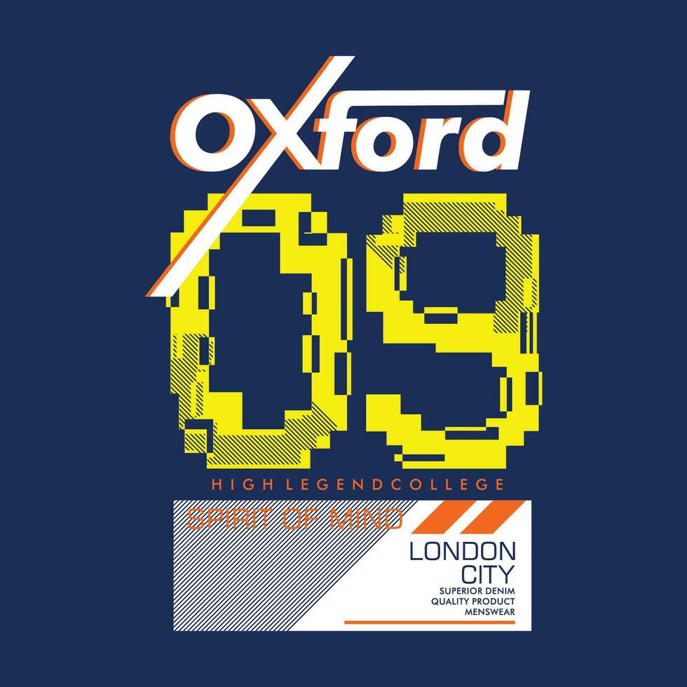 Oxford Grafik Typografie Vektor, t Hemd Design, Illustration, gut zum beiläufig Stil vektor