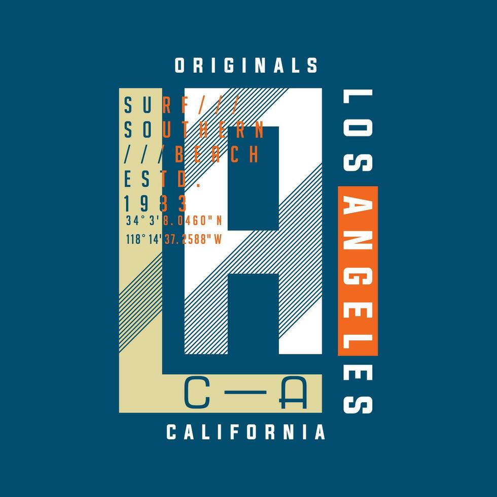 los angeles urban gata, grafisk design, typografi vektor illustration, modern stil, för skriva ut t skjorta