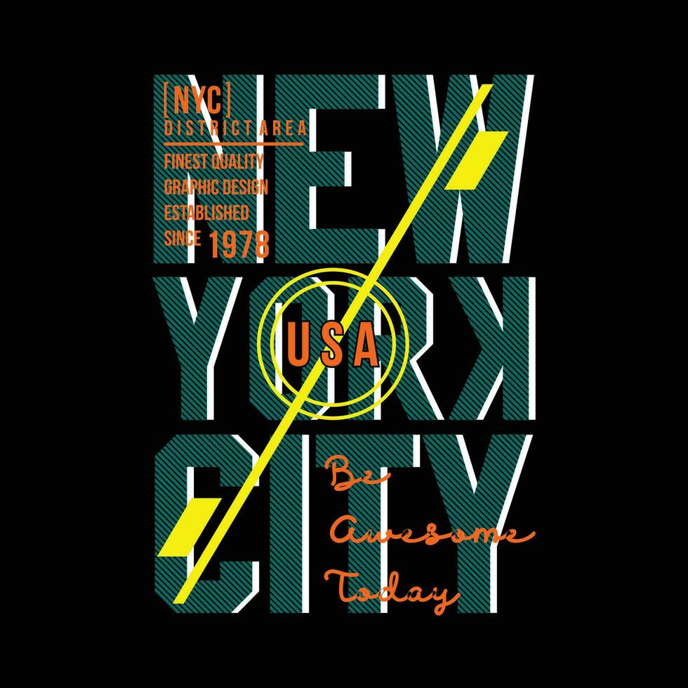 Neu York Stadt Beschriftung Typografie Vektor, abstrakt Grafik, Illustration, zum drucken t Hemd vektor