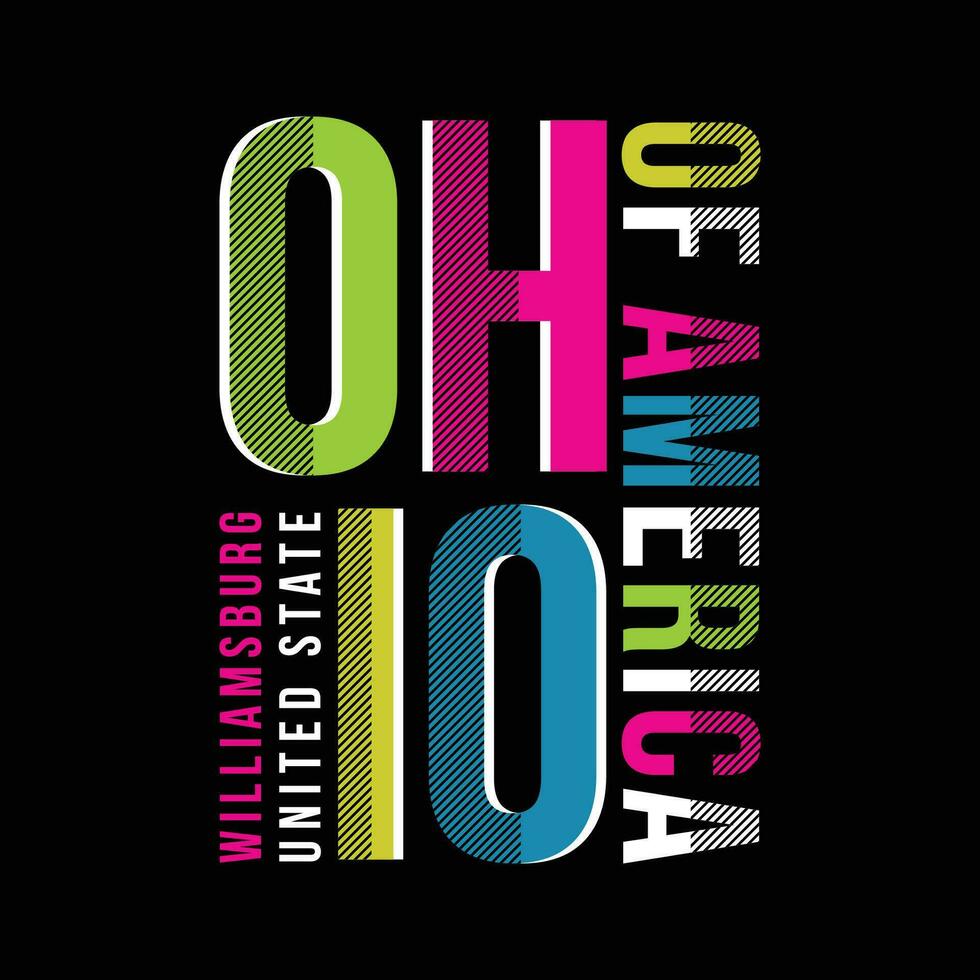 Ohio von Amerika Beschriftung abstrakt, Typografie Design Vektor, Grafik Illustration, zum t Hemd vektor