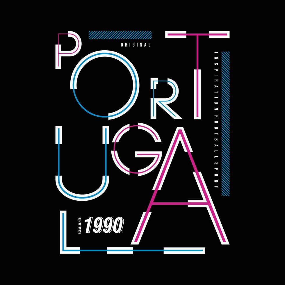 portugal text typografi vektor, abstrakt grafisk, illustration, för skriva ut t skjorta vektor